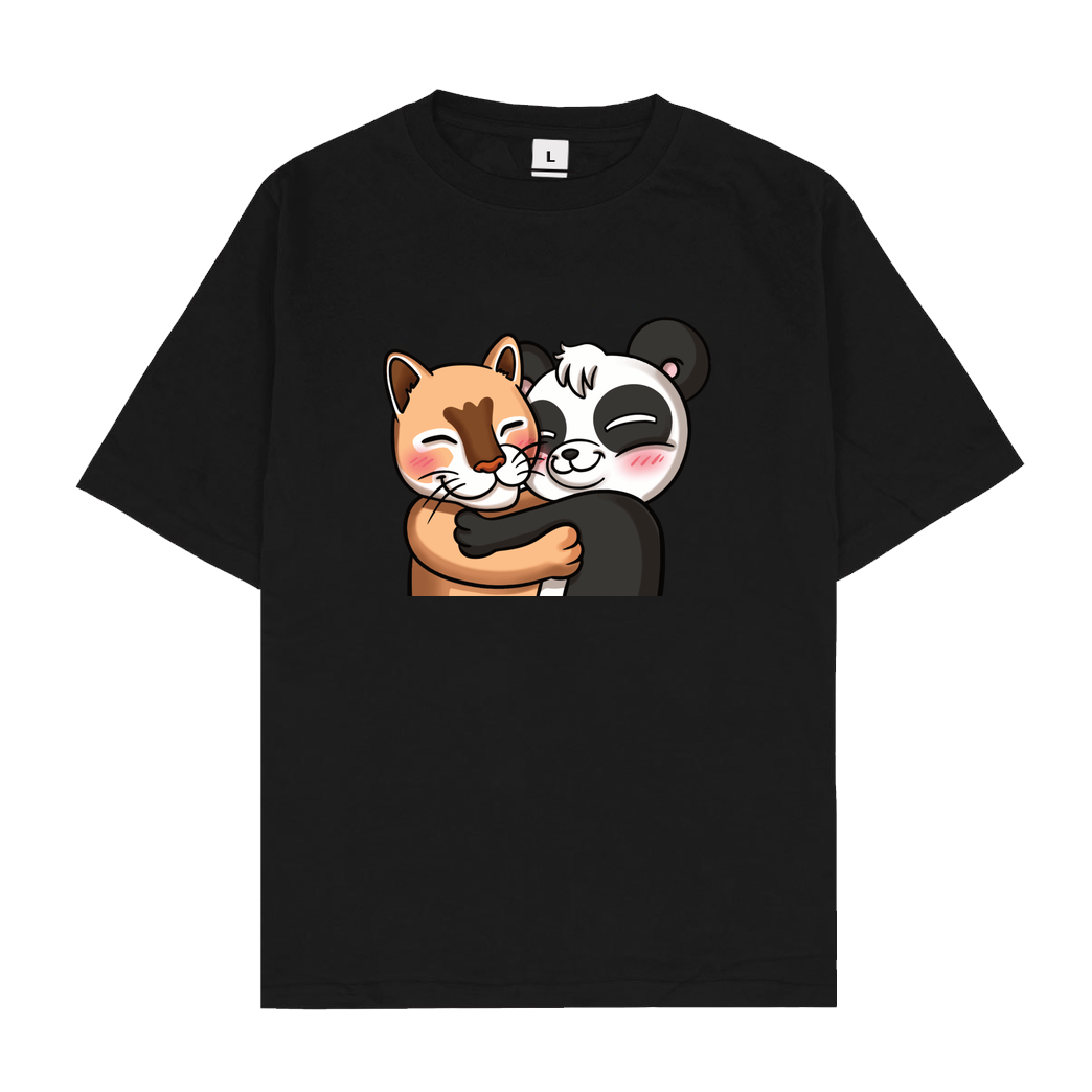 PandaAmanda PandaAmanda - Hug T-Shirt Oversize T-Shirt - Black