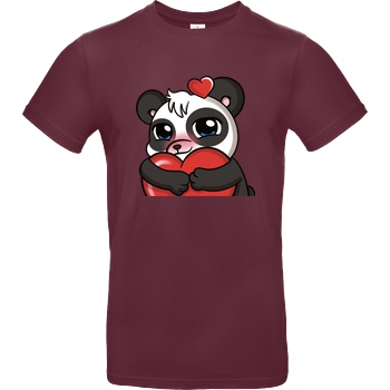 PandaAmanda PandaAmanda - Love T-Shirt B&C EXACT 190 - Burgundy