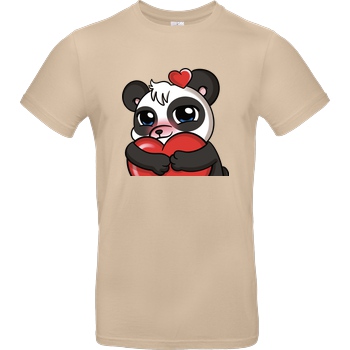 PandaAmanda PandaAmanda - Love T-Shirt B&C EXACT 190 - Sand