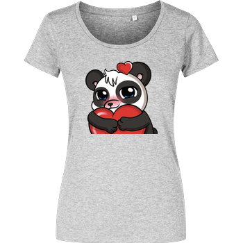 PandaAmanda - Love Damenshirt heather grey