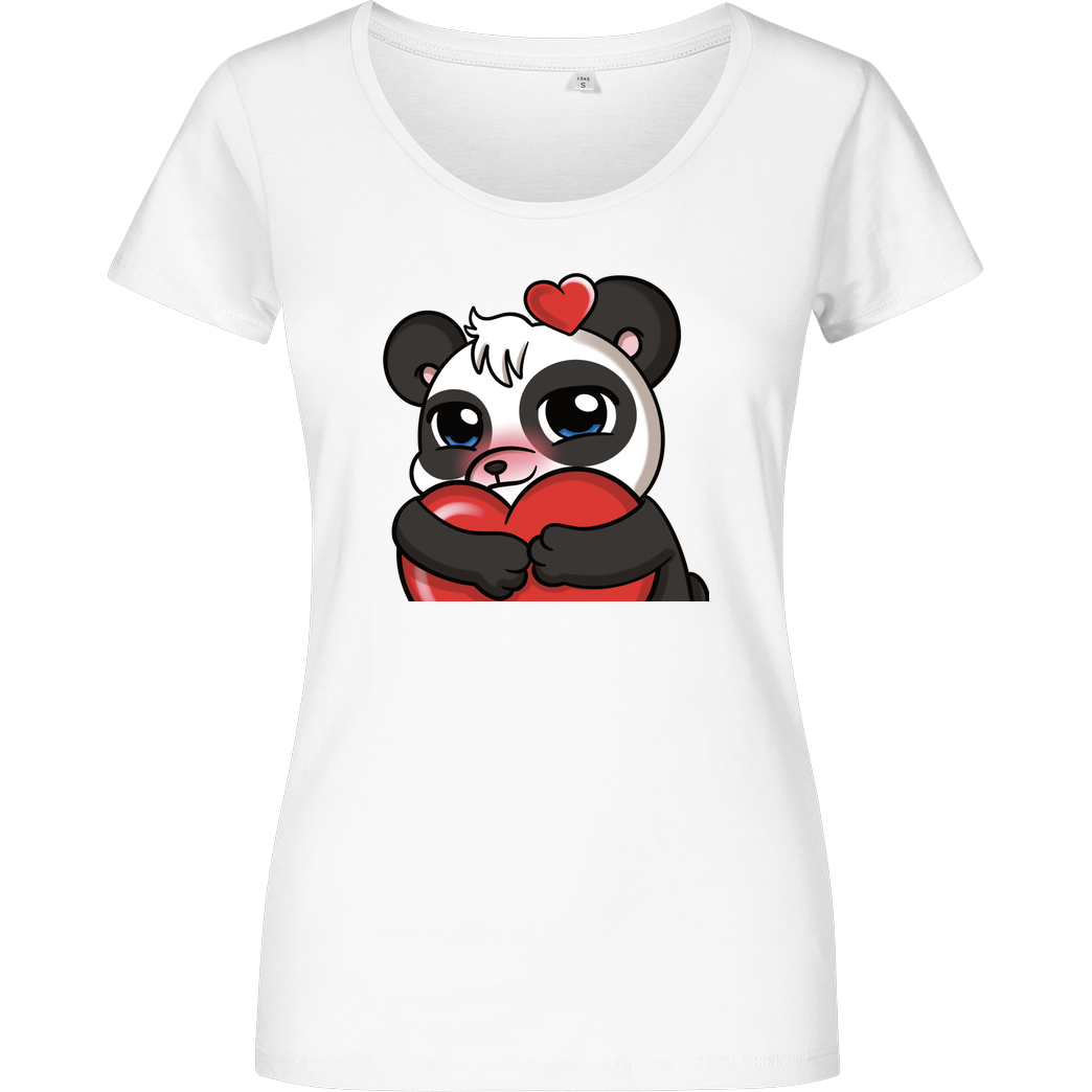 PandaAmanda PandaAmanda - Love T-Shirt Damenshirt weiss