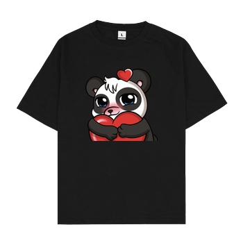 PandaAmanda PandaAmanda - Love T-Shirt Oversize T-Shirt - Black
