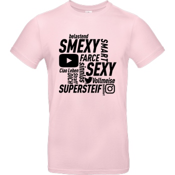 Smexy Smexy - Socials T-Shirt B&C EXACT 190 - Light Pink