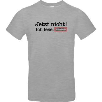 Sommers Weltliteratur to go Sommers Weltliteratur - Jetzt nicht! T-Shirt B&C EXACT 190 - heather grey