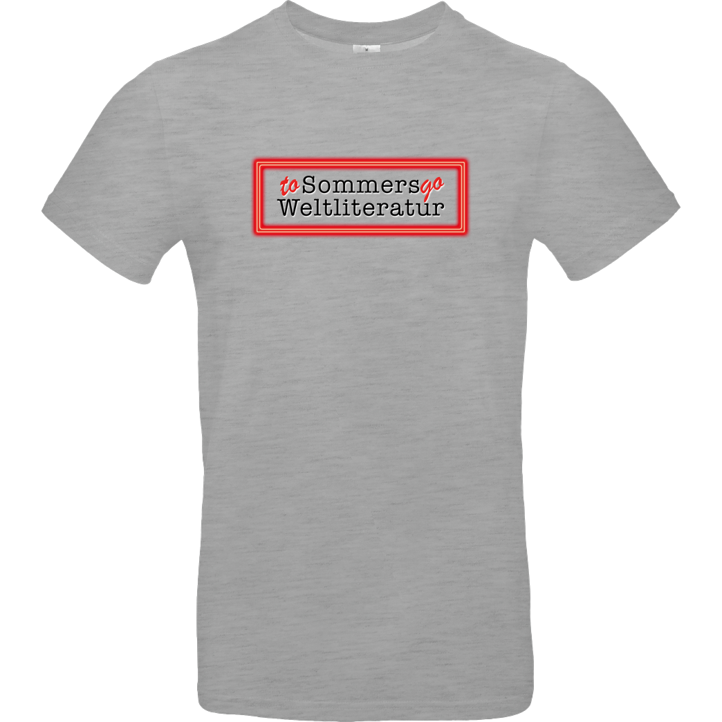 Sommers Weltliteratur to go Sommers Weltliteratur - Logo schwarz T-Shirt B&C EXACT 190 - heather grey