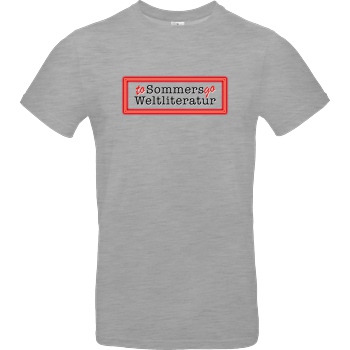 Sommers Weltliteratur to go Sommers Weltliteratur - Logo schwarz T-Shirt B&C EXACT 190 - heather grey