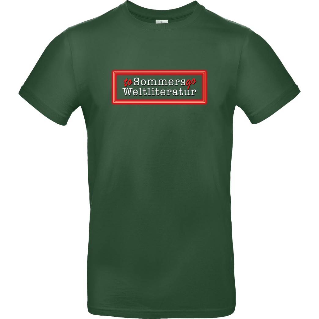 Sommers Weltliteratur to go Sommers Weltliteratur - Logo weiß T-Shirt B&C EXACT 190 -  Verde Oscuro
