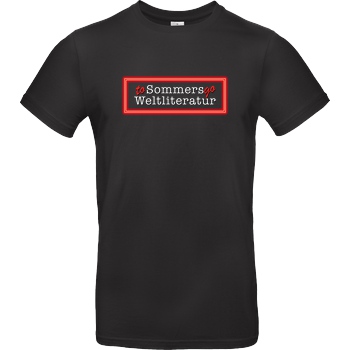 Sommers Weltliteratur to go Sommers Weltliteratur - Logo weiß T-Shirt B&C EXACT 190 - Negro