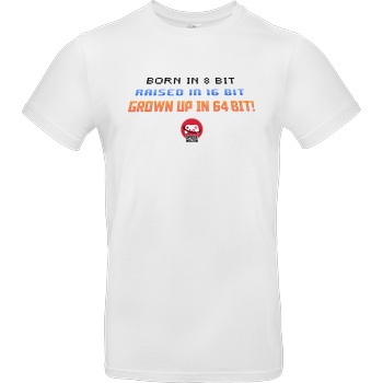 Spielewelten - Born in 8 Bit T-Shirt Blanco