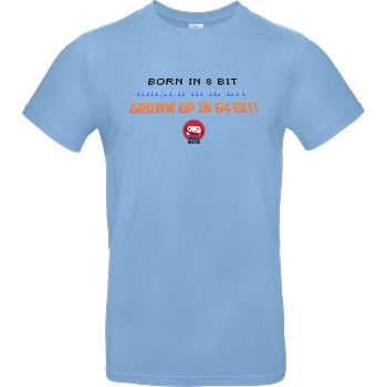 Spielewelten Spielewelten - Born in 8 Bit T-Shirt B&C EXACT 190 - Sky Blue