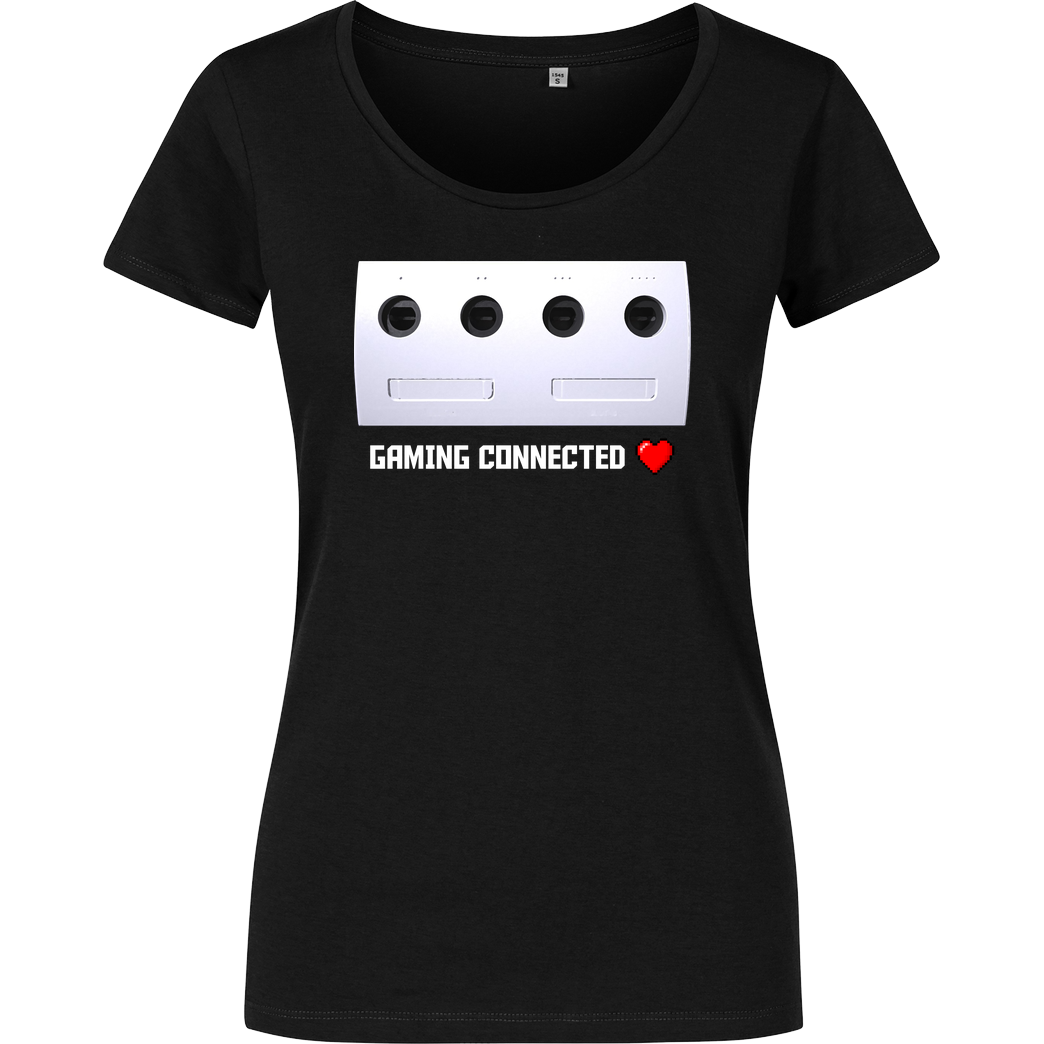 Spielewelten Spielewelten - Gaming Connected T-Shirt Damenshirt schwarz