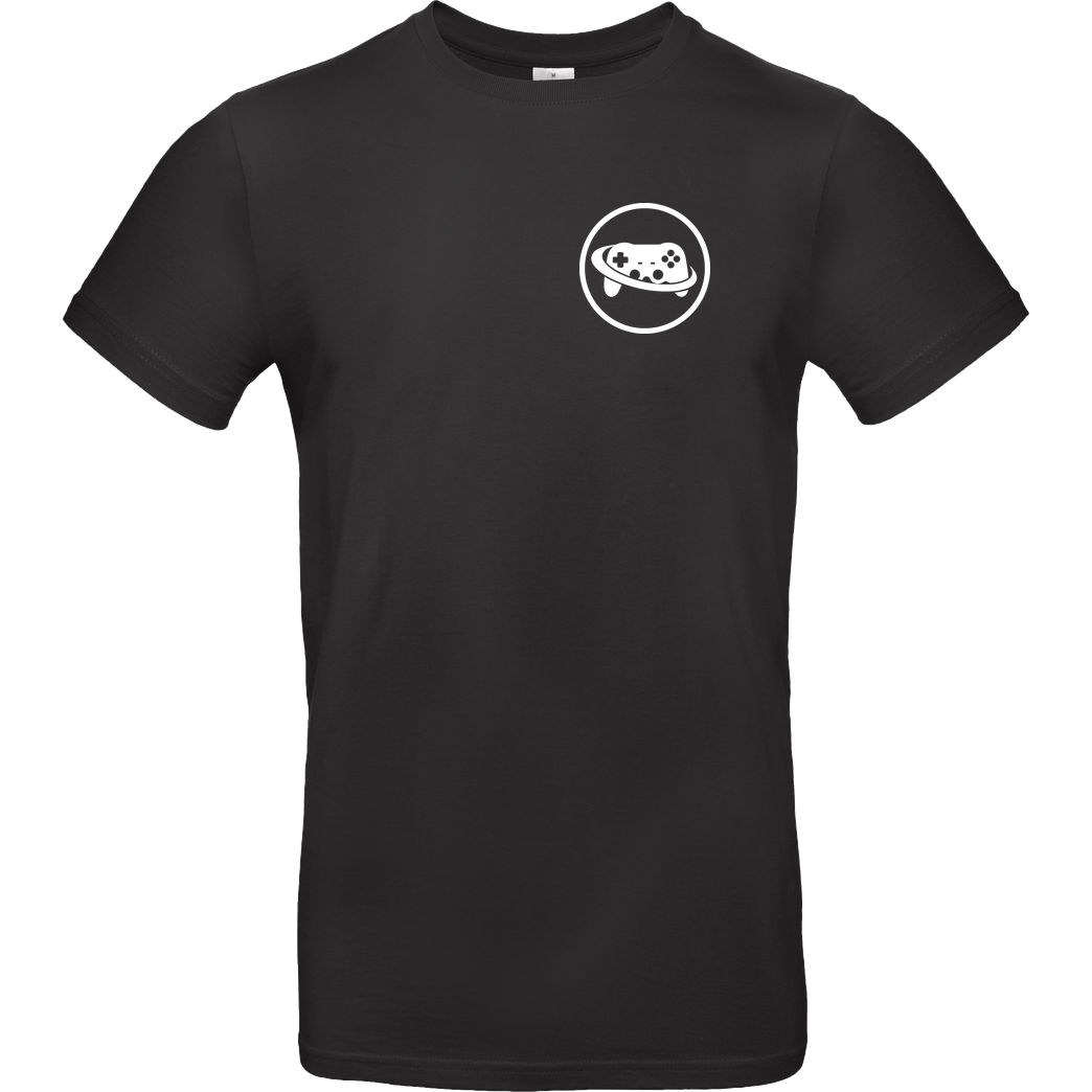 Spielewelten Spielewelten - Logo Controller Shirt T-Shirt B&C EXACT 190 - Negro