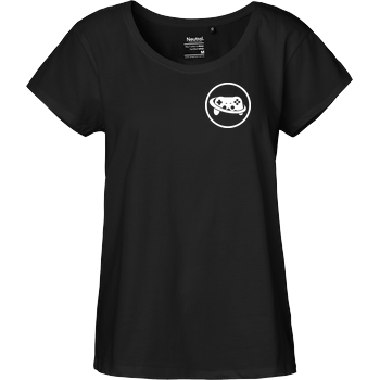 Spielewelten - Logo Controller Shirt Fairtrade Loose Fit Girlie - black