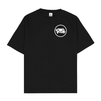 Spielewelten Spielewelten - Logo Controller Shirt T-Shirt Oversize T-Shirt - Black