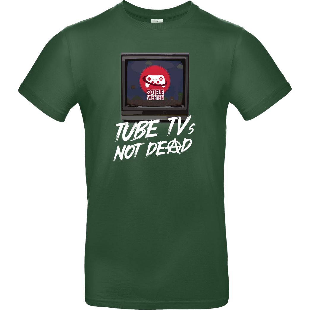 Spielewelten Spielewelten - Not Dead T-Shirt B&C EXACT 190 -  Verde Oscuro