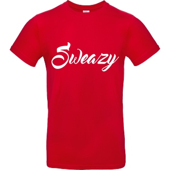 None Sweazy - Logo T-Shirt B&C EXACT 190 - Rojo