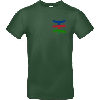 TipTapTube TipTapTube - Logo T-Shirt B&C EXACT 190 -  Verde Oscuro