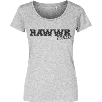 Yxnca Yxnca - RAWWR T-Shirt Damenshirt heather grey
