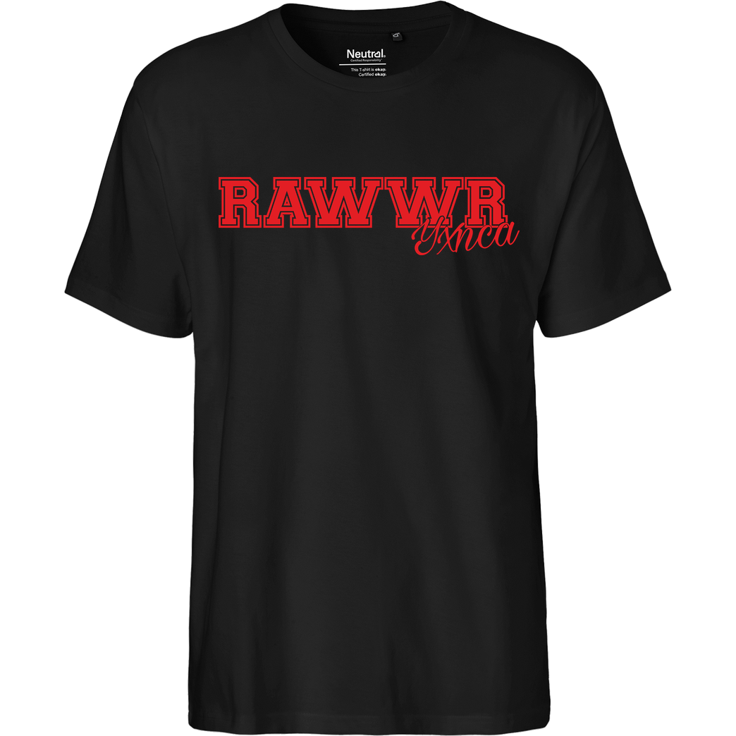 Yxnca Yxnca - RAWWR T-Shirt Fairtrade T-Shirt - black