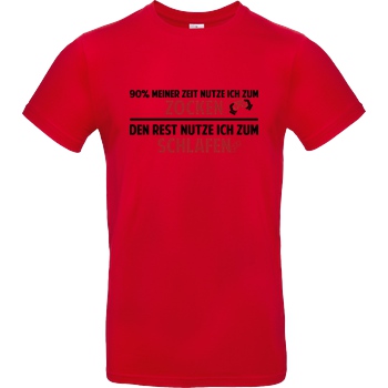 IamHaRa Zocker Zeit T-Shirt B&C EXACT 190 - Rojo