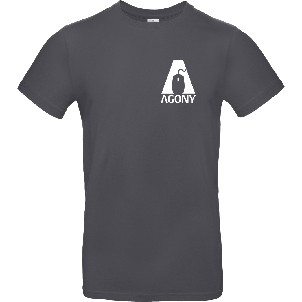 AgOnY Agony - Logo T-Shirt B&C EXACT 190 - Gris foncé