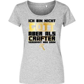 bjin94 Gamer Gott - MC Edition T-Shirt Damenshirt heather grey