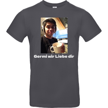 GermiBoi GermiBoi - Meme Germi wir Liebe dir Dunkel T-Shirt B&C EXACT 190 - Gris foncé