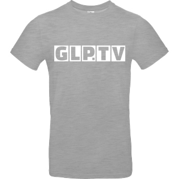 GermanLetsPlay GLP - GLP.TV white T-Shirt B&C EXACT 190 - heather grey