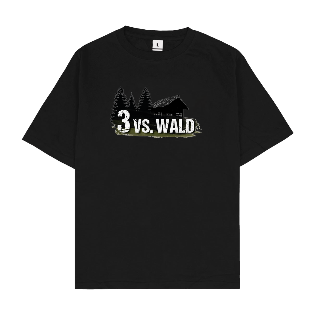 M4cM4nus M4cm4nus - 3 vs. Wald T-Shirt Oversize T-Shirt - Noir