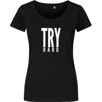 MarcelScorpion MarcelScorpion - Try Hard weiß T-Shirt Damenshirt schwarz