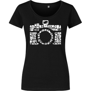 FilmenLernen.de Retro Icon Cam T-Shirt Damenshirt schwarz