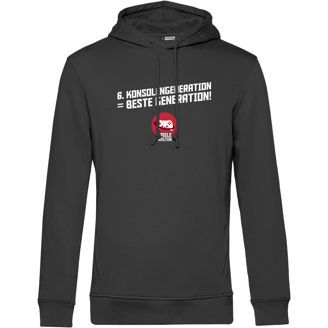 Spielewelten Spielewelten - Best Gen Sweatshirt B&C HOODED INSPIRE - black
