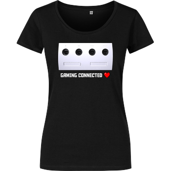 Spielewelten - Gaming Connected Damenshirt schwarz