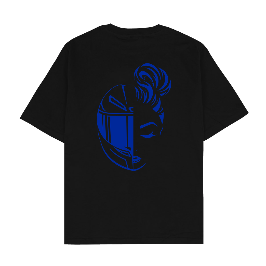 XeniaR6 XeniaR6 - Sportler-Logo T-Shirt Oversize T-Shirt - Noir